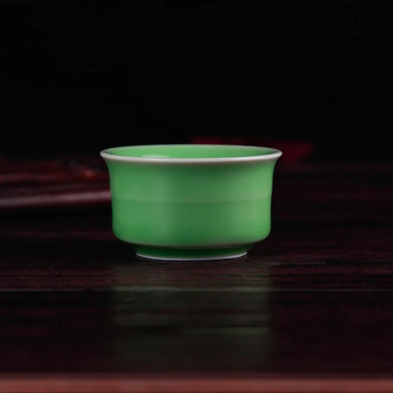 Chinese Longquan Celadon Kung Fu Tea Cup Flower Pattern Coffee Cups