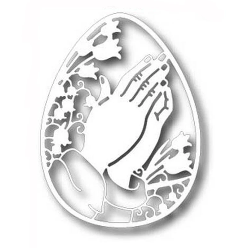 

McDies Praying Hands Egg metal cutting dies cut die mold 2019 New Scrapbook paper craft knife mould blade punch stencil dies