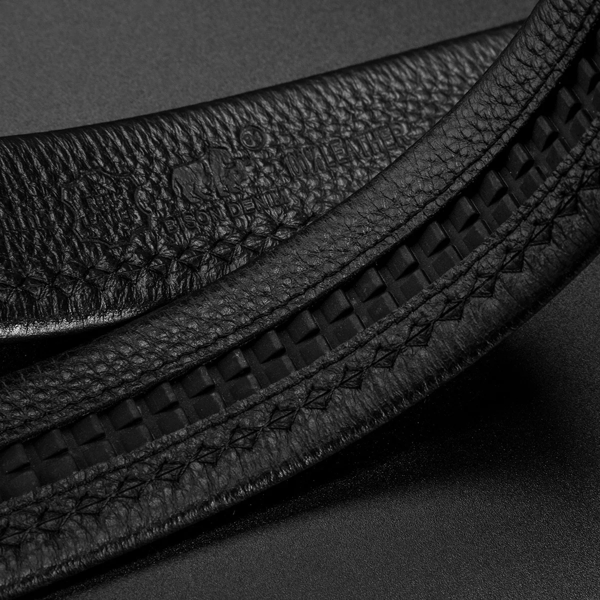 Мужской ремень BISON DENIM из натуральной коровьей кожи роскошный с автоматической