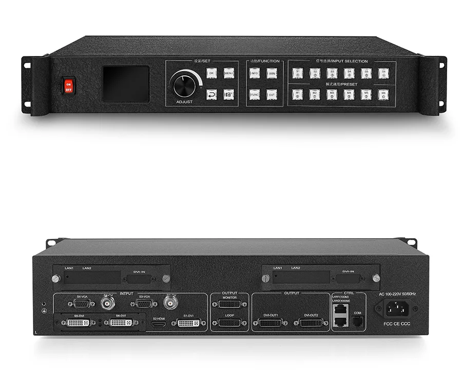 LINK-MI LM-VC84 нескольких изображений сращивания процессора Вход я DVI, 1 HDMI, 2 VGA, 2 BNC Выход 2 DVI, 1 DVI петли, 1 DVI monitor