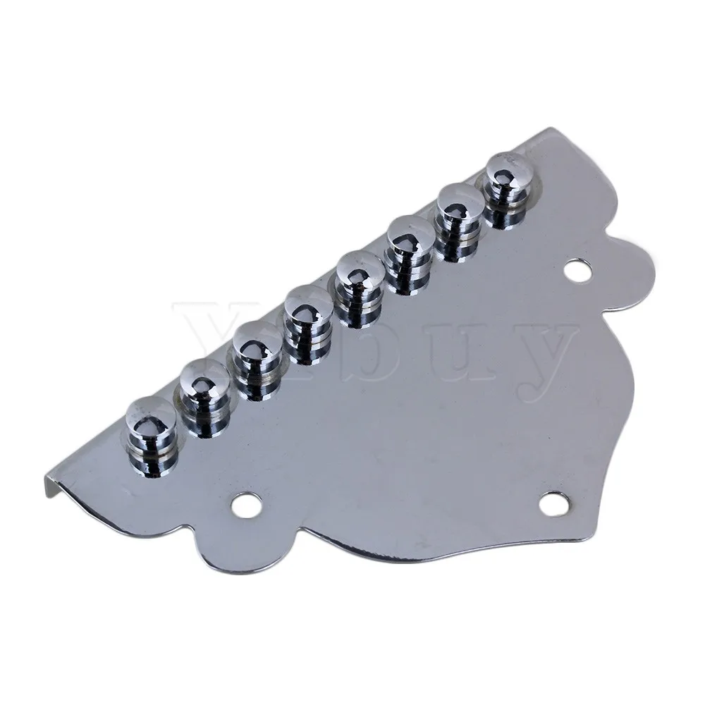 

Yibuy 8 String Mandolin Tailpiece for Mandolin & Cigar Box Guitar Silver