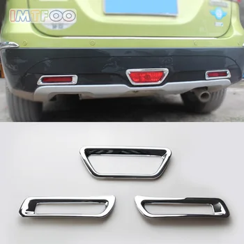 

3PCS FOR SUZUKI S-CROSS SX4 CROSSOVER 2014-2016 CHROME REAR TAIL FOG LIGHTS COVERS TRIM DECAL EXTERIOR STICKERS