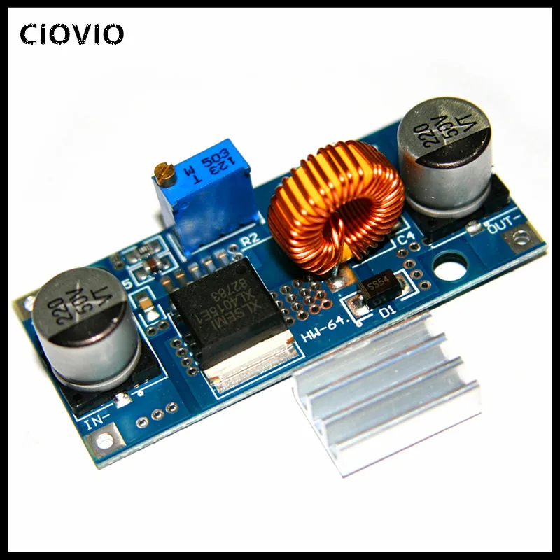 5A DC-DC Step Down Adjustable Power Supply Module LED Lithium Charger XL4015 4~38V 96% 5A DC adjust