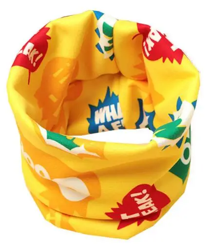 Зимний детский шарф для детей на осень бархатный шарф для девочек, для мальчиков-хомут с круглым воротником для мальчиков и девочек плюшевый шарф дети воротники шеи ребенка шарф - Цвет: yellow letters