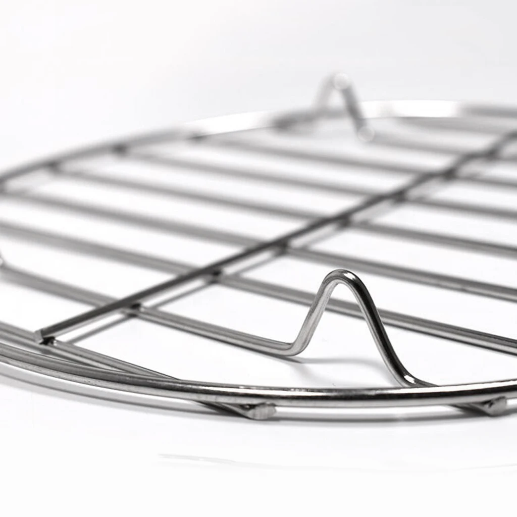 Set of 2 Heat Resistance Steel Wire BBQ Grate Grids Cooking Meshes,25cm,for Baking Pan, Oven Safe, Roasting, Drying, Grilling