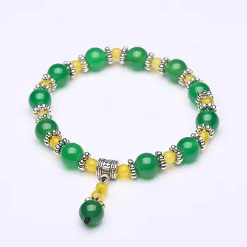

green bracelet 100% natural beads bracelets With certificate