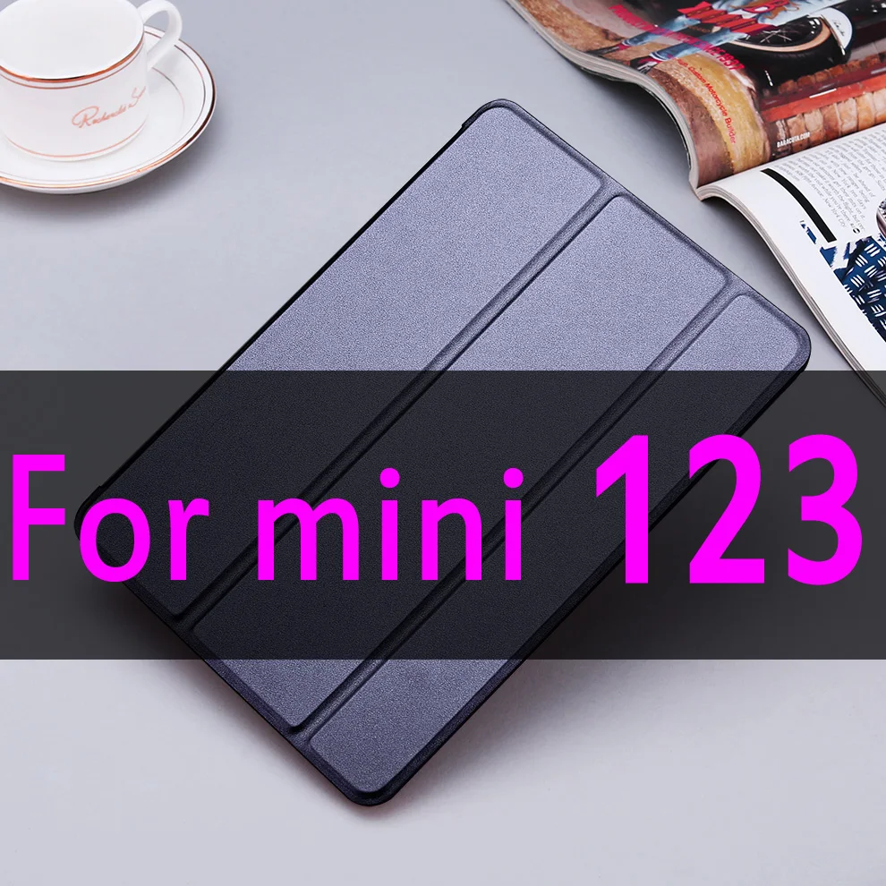 Для Ipad Mini 4 3 2 1 ZVRUA ура чехол тонкий PU кожаный тройной Бумажник Стенд Авто Режим сна/пробуждения умный чехол для mini1 mini2 mini3 mini4 - Цвет: Navy For mini 123