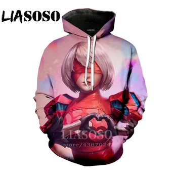 

LIASOSO Hoodies Nier Automata new hoodie hip hop streetwear 3D Print Men women harajuku High Quality anime clothes Hoodies E188