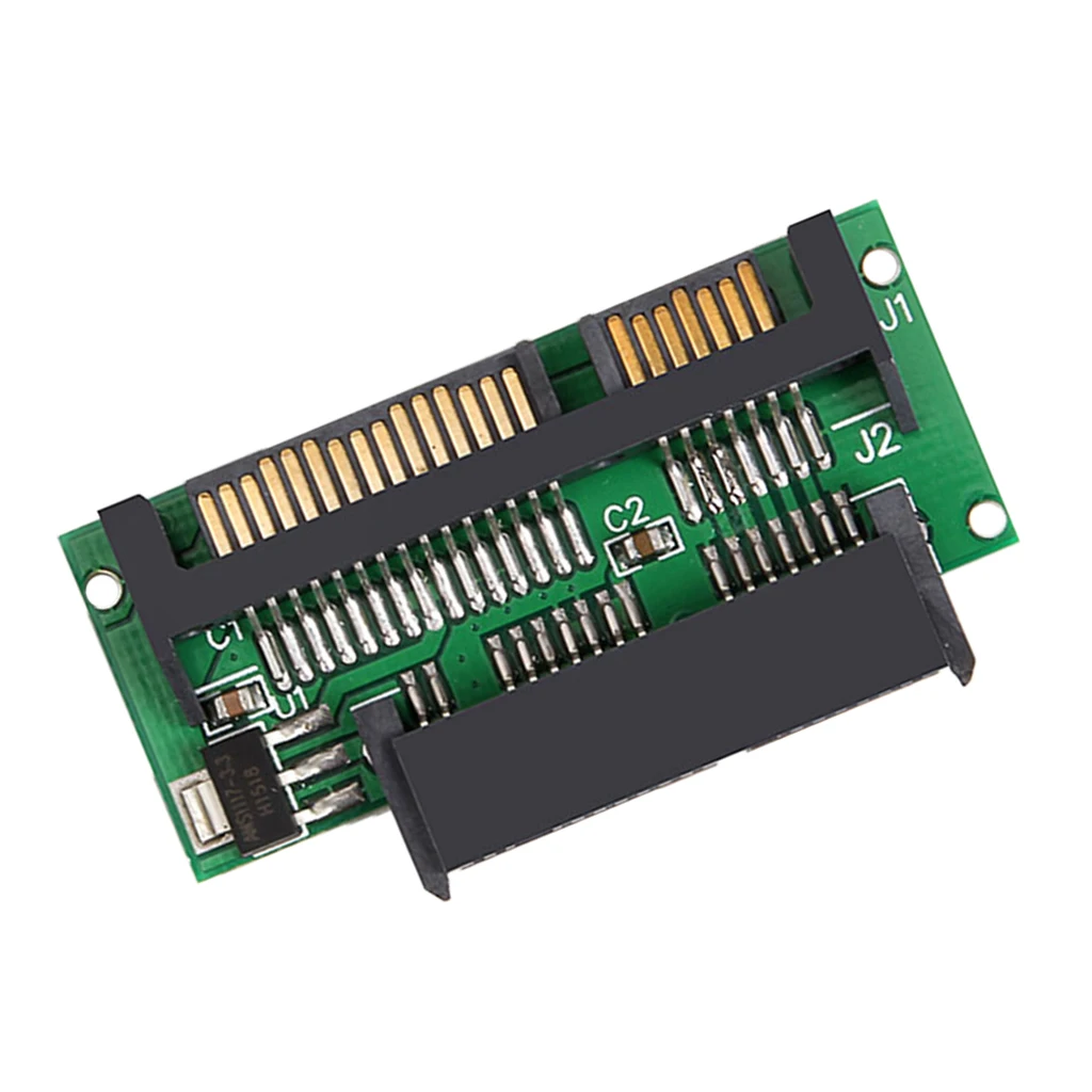 Dovewill 1.8\`\` Micro SATA 16Pin 7+7+2 SSD 3V to 2.5\`\` 22PIN SATA 5V Adapter Card Plug