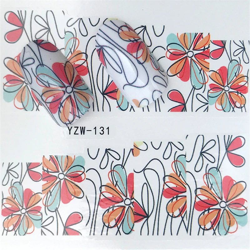 1 лист мультфильм/бабочка/летний дизайн французский ногтей Водные Наклейки Ar переводные наклейки украшения DIY