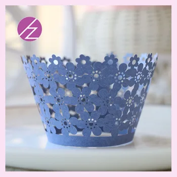 

Free shipping 50pcs/lot 2015 ideal product wedding decoration laser cut flower assorted colours cupcake wrapper DG-2