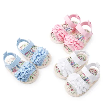 

SZYADEOU Flower Sandals Shoe Casual Sneaker Anti-slip Soft Sole Toddler Shoes Newborn Summer Baby Shoes Fur Slides Wholesale L5