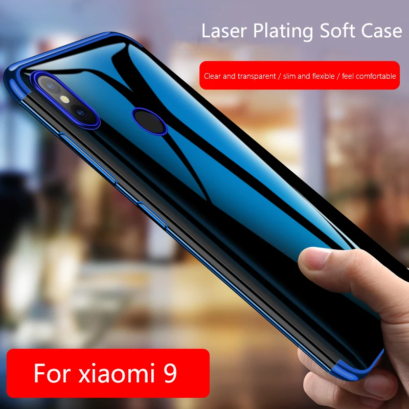 

Plating case for Xiaomi Mi 9 Case luxury Plating TPU Soft Cover Case for xiaomi mi8 MI8 lite xiaomi9 Transparent phone case