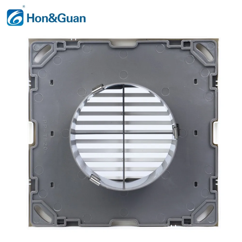 Hon&Guan 3''~4'' Square Air Vent, ABS Grille Cover White Soffit Vent for Bathroom Office Kitchen Ventilation(185mm*185mm