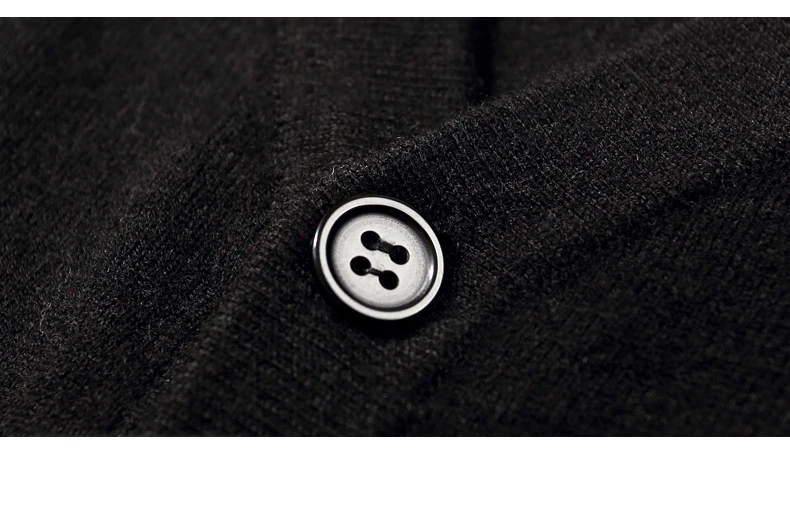 Базовый стиль, мужской однотонный шерстяной кардиган, брендовый мужской деловой Повседневный свитер, осенне-зимнее мужское плотное пальто