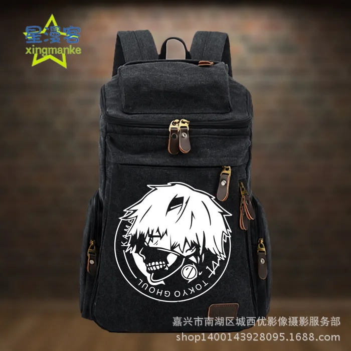 

Anime Backpacks Tokyo Ghoul COSPLAY Creative Simple Casual Fashion Retro College Style Men and Women Canvas Backpack