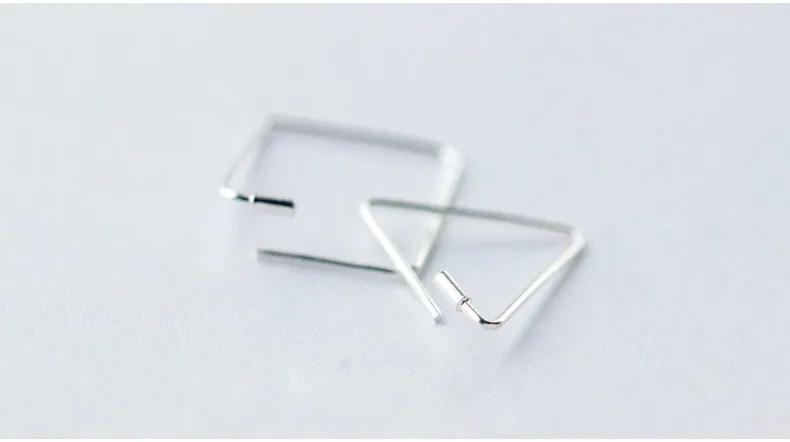 SRCOI 925 стерлингового серебра минималистичные геометрические корейские сережки-шпильки телевизионная драма простой стиль квадратные серьги для женщин Горячая Распродажа