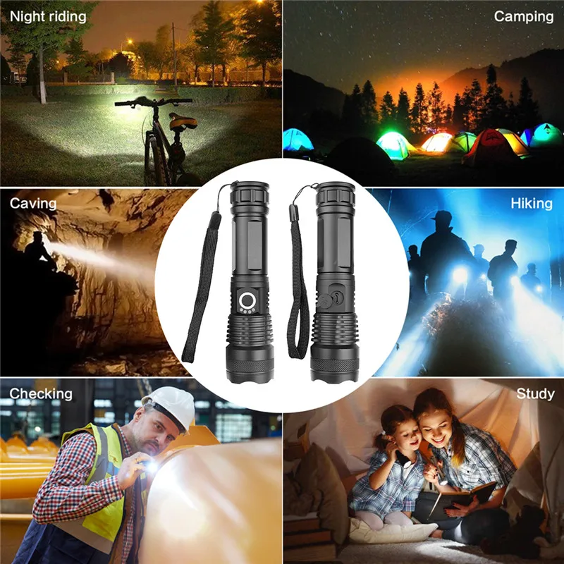 Super Bright Lamp xhp70.2 most powerful flashlight Best Camping, Outdoor usb Zoom led torch xhp70 xhp50 18650 or 26650 battery