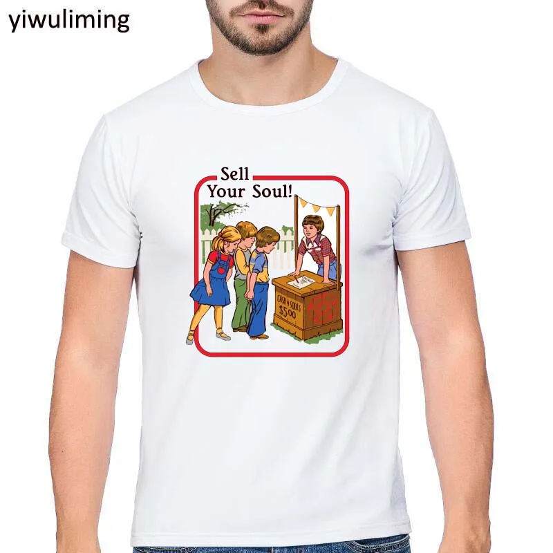 

satan T shirt men demon death scary evil funny alien grim reaper T-shirt supernatura male/women tshirt american horror story