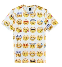 8 kind style women men 3d t shirt 100 emoji Harajuku t shirt Unisex Tee Tops