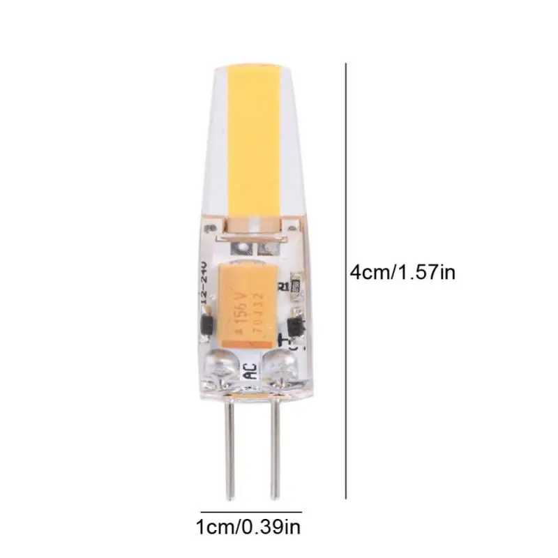 10 шт. светодиодный светильник без затемнения AC/DC12 24V G4 COB лампы силиконовые