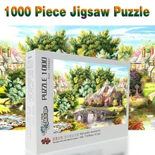 Взрослые 1000 кусочки головоломки Jigsaw масляной живописи детей творчества Diy 1500 шт головоломки игрушки Новогодний подарок