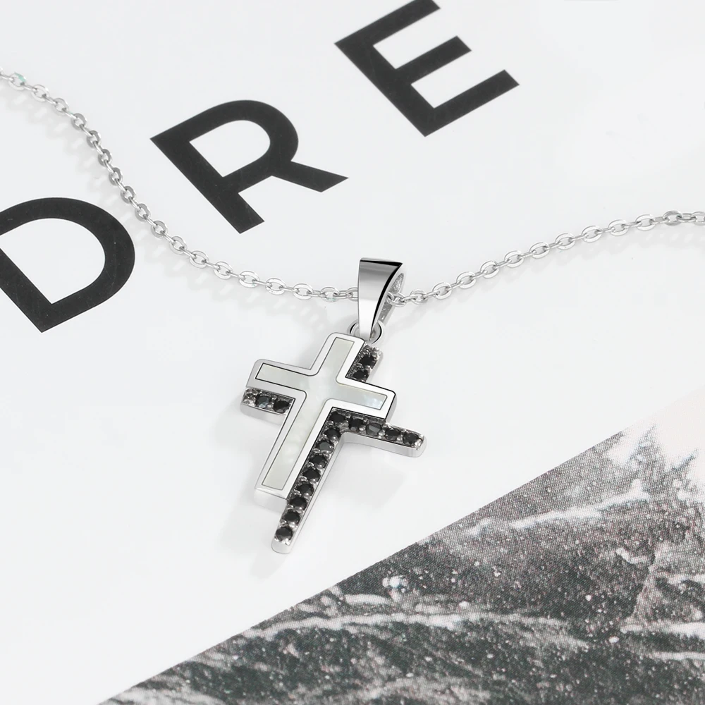 Necklace Silver 925 Sterling Female For Women Cross Pendants Vintage Jewelry Gift New Arrival 2018 (Jewelora NE102570)