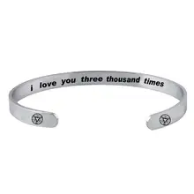 New Avengers 4 Endgame Iron Man Bracelet I love you 3000 Three Thousand Times Tony Love Daughter Bangle For Movie Fans Jewelry New Avengers 4 Endgame Iron Man Bracelet I love you 3000 Three Thousand Times Tony Love Daughter Bangle For Movie Fans Jewelry