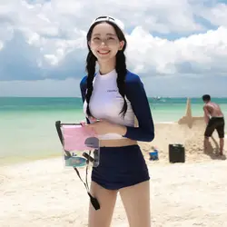 Для Женщин Пуш-Ап купальный костюм танкини плавание одежда 2019 бикини женские Монокини, пляжная одежда купальник корейский длинный рукав