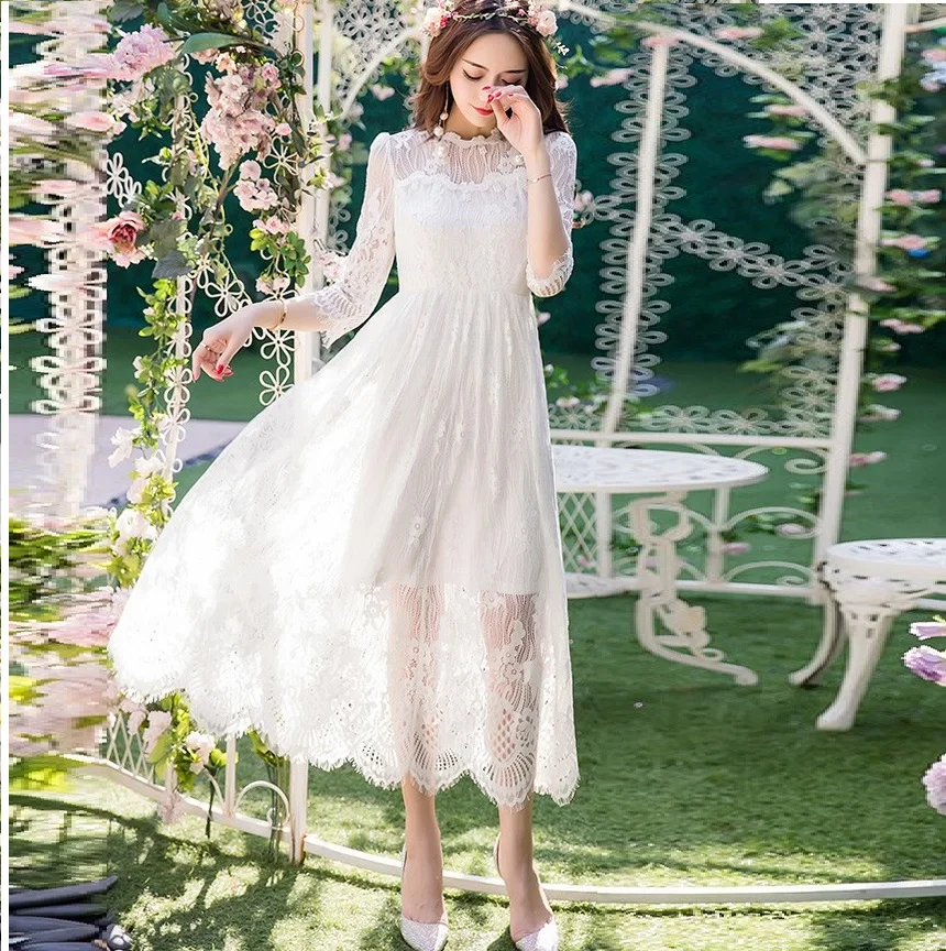 

Summer Women plus size elegant lace long dress empire ball gown Dress empire cultivating party Dress beautiful vestidoXXXXL98582