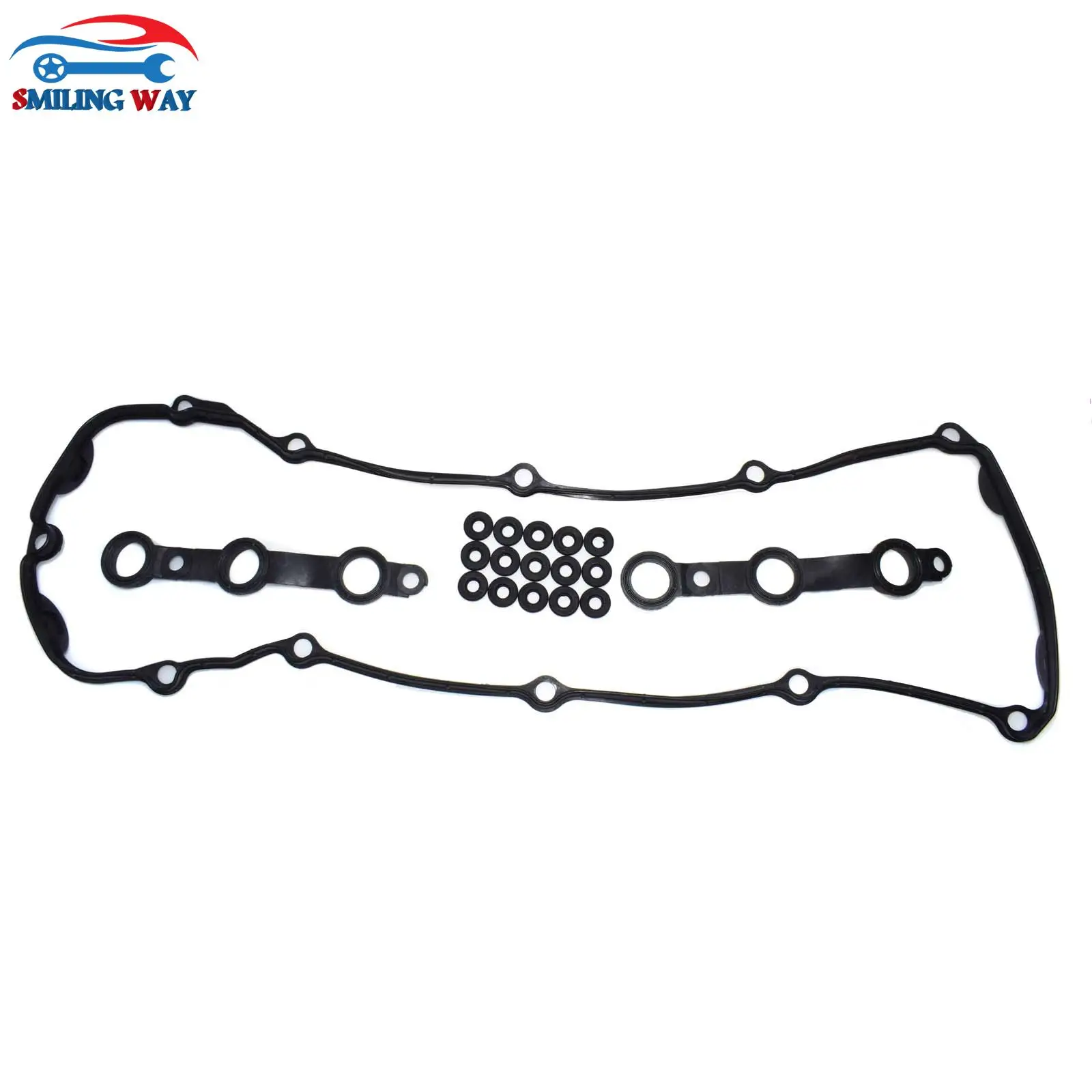 

SMILING WAY# Engine Valve Cover Gasket & 15 Bolt Seals Grommets For BMW 323Ci 323i 325i 325xi 328Ci 328i 330Ci 330i 330xi 525i