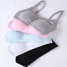 Adolescente menina underwear treinamento sutiãs para meninas adolescentes sem fio sutiã de algodão crianças lingerie