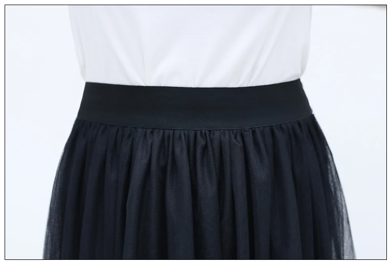 Longa para Mulher Verão Tamanho Grande Saia Casual Solto Cintura Elástica Voile Malha Plissado Saias Preto 4xl 5xl 6xl 7xl 8xl 2020 10 malha plissado saias preto 4xl 5xl 6xl 7xl 8xl