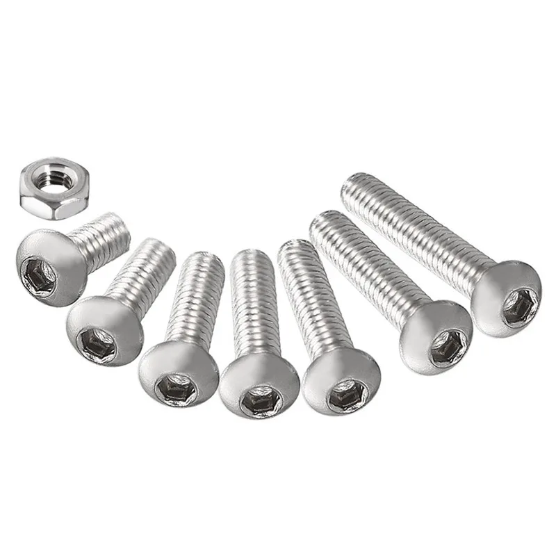 

280pcs M2 304 Stainless Steel Hex Socket Button Head Cap Bolts Screws Nuts Kit