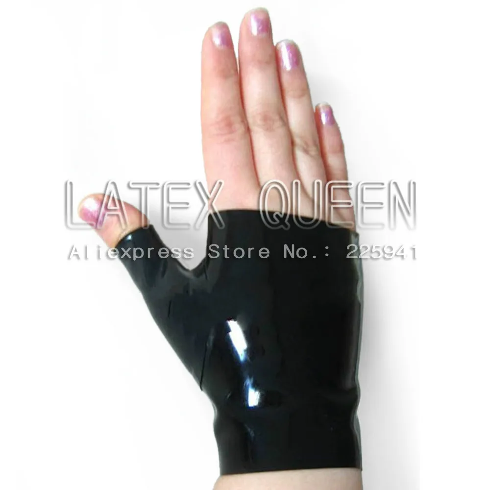 

Free shipping! New fashion black 100% natural latex gloves