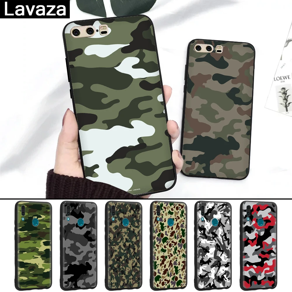Силиконовый чехол Lavaza с камуфляжным рисунком в стиле милитари для Huawei P8 Lite 2015 2017 P9