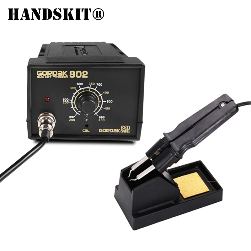 

110V/220V 75w SMD Tweezers Soldering Station Iron 902 ESD Anti-static Adjustable Temperature Control Thermostat 900M TIP