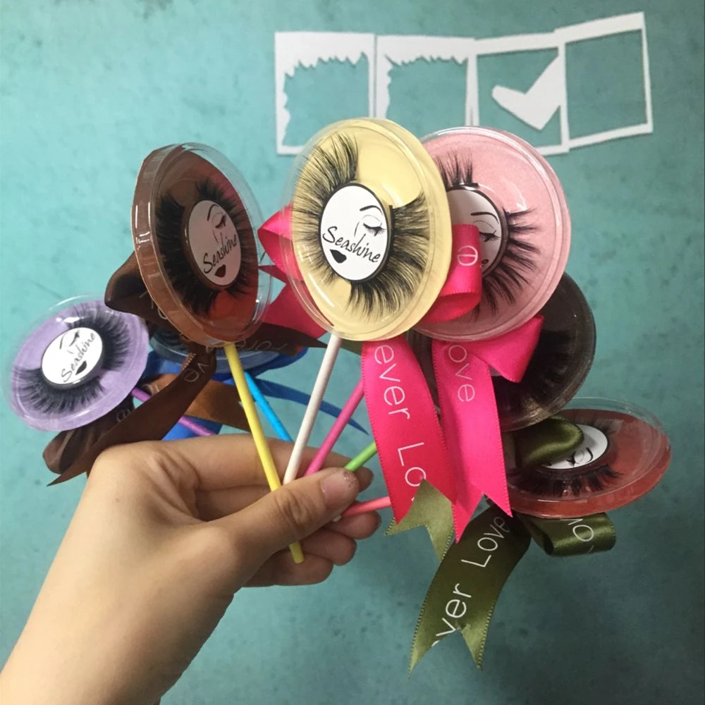 

New Style Lollipop Strip Eyelashes 10 Pairs/lot 100% 3D Top Real Mink lashes Mix Style Please Let Us Message About P Catalogue