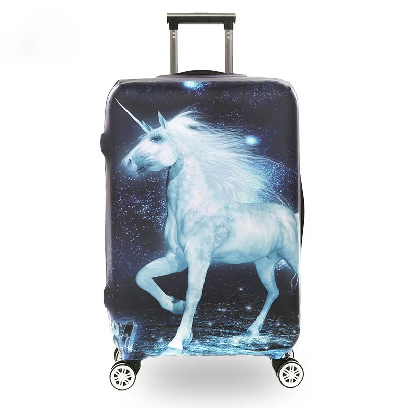 OKOKC рисунок с животными, плотная Крышка для багажа, чехол для путешествий, защитный чехол для 18-30 дюймов, эластичный чехол, аксессуары для путешествий - Цвет: JU12