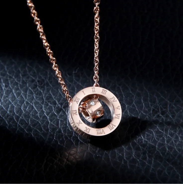 Новое темпераментное розовое золото Кристалл из болгарийской титановой стали болгарское ожерелье для женщин Свадебные украшения не выцветает