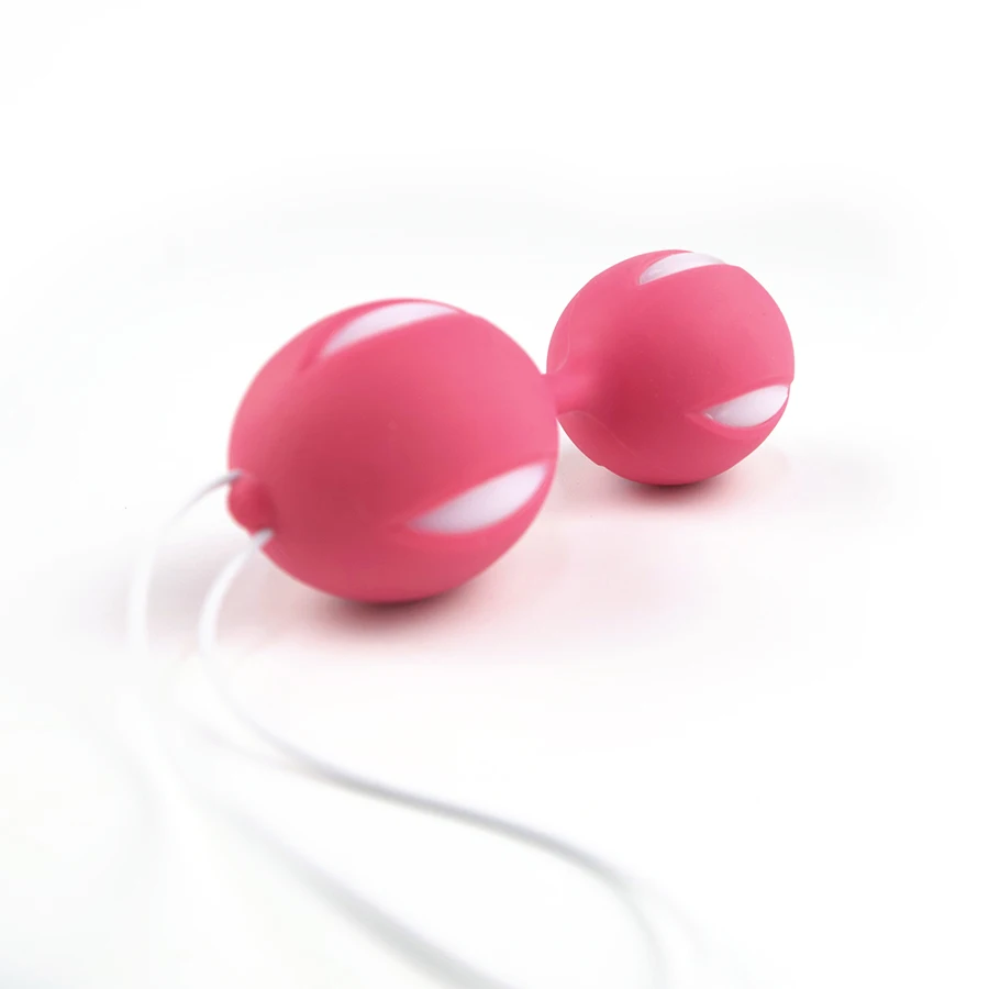 Женский вагинальный умный шарик влагалище плотный тренажер Женский вагинальный термоусадочный гантель для тренировок умный мяч гантели Массаж - Цвет: Pink