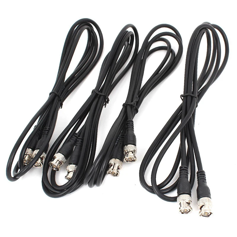 

4pcs Male to Male BNC Socket Coaxial Video Cable 2 Meters for CCTV Camera