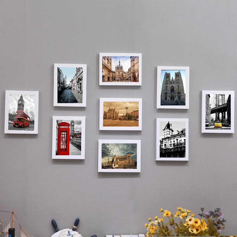 Foto Bingkai Foto Set Hiasan Dinding Bingkai Dinding Dekoratif Ruang Keluarga Dekorasi Rumah 9 Buah Marcos De Fotos Para Decorar Bingkai Aliexpress