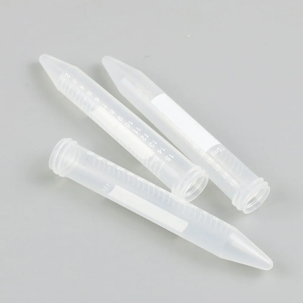 15 мл Тесты Пластик трубка 15cc 1/2 oz Градуированный центрифужная пробирка Пластик центрифужная пробирка трубы пробирка лаборатории тестовый контейнер 100 шт
