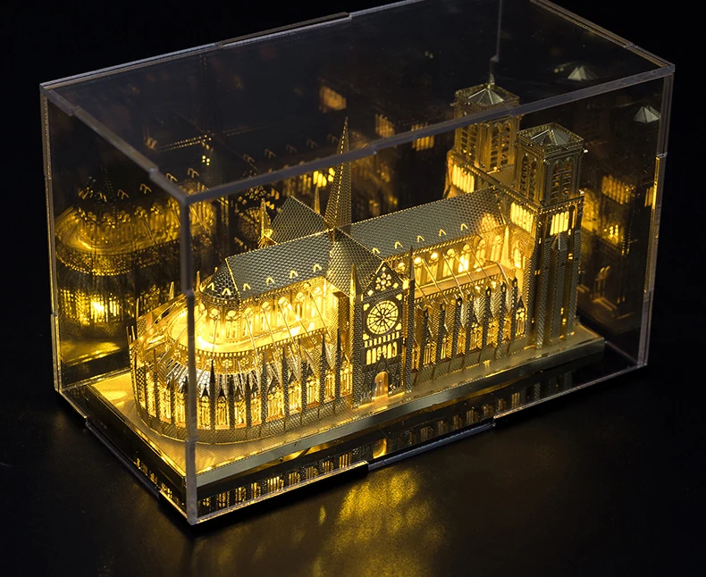 Notre Dame 3D взрослые головоломки ночные светильники светодиодные лампы свадебные украшения Новинка подарки мини красочные DIY спальня домашний декор статус