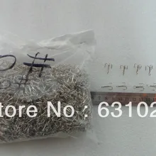 MR OCTOPUS 100 шт. рыболовный крючок, 3 стоматологический крючок, кальмарные Джиги, крючок в виде кальмара, серебристый цвет, 10# крючок, длина: 1,15 см