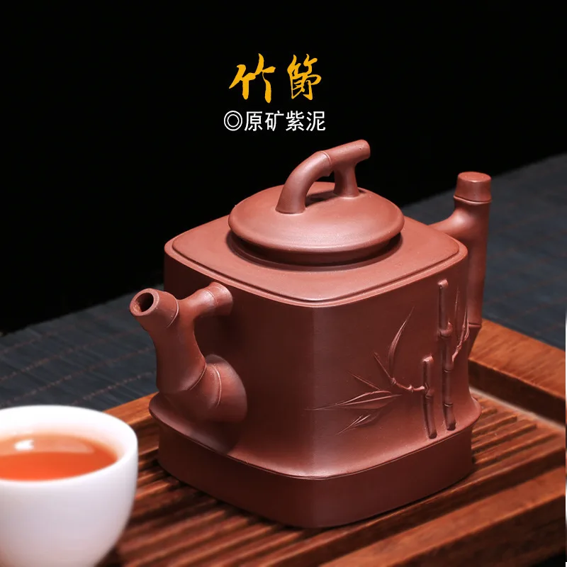 

Purple Sand Pot Teaware Purple Mud Bamboo Pot Pure Handicraft Craftsman Wu Jianqiang Teapot Distribution Wholesale