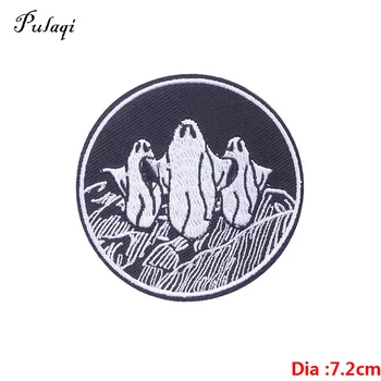 

Pulaqi Skull Ghosts Funny Gothic Embroidery Patch For Clothes Iron On Applique Patches Cropped Patches Badge D