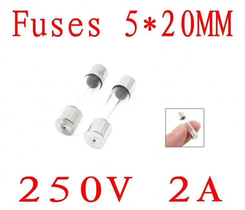 5*20MM Fuses 2A Fast Quick Blow Glass Tube Fuse Kit 250V 100pcs | Обустройство дома