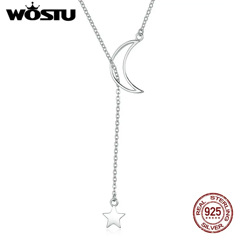 Wostu New étoilé argent sterling 925 Doigt Anneau Pour Femmes Mariage Bijoux Cadeaux